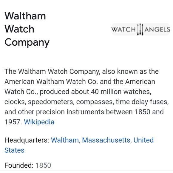 VINTAGE COLLECTABLE WALTHAM DRESS WATCH. main image 8